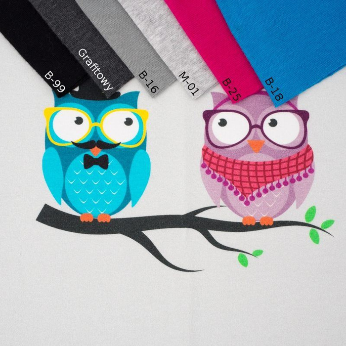 TWO OWLS / grey - panel looped knit