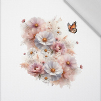 PASTEL BLOOM WZ. 3 - panel (60cm x 50cm)  Cotton woven fabric