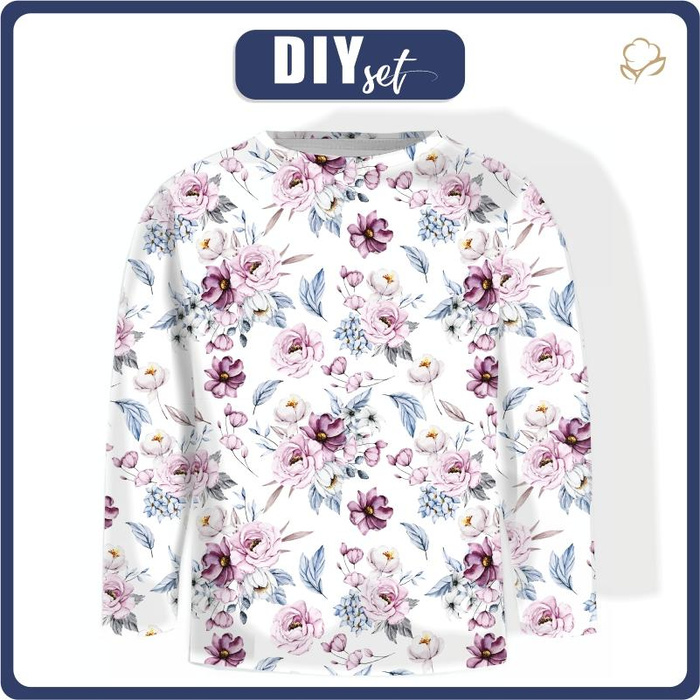 LONGSLEEVE - AQUARELL-STRAUß Ms. 2 - Single Jersey (122/128)