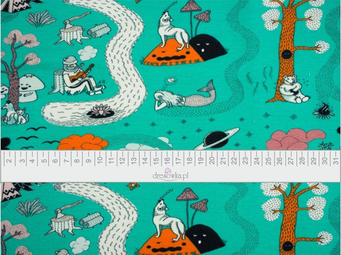 COLOURFUL FOREST - Viscose jersey WE210