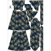 WRAP MIDI DRESS "BIANCA" (L) - FLOWERS wz.20 - sewing set