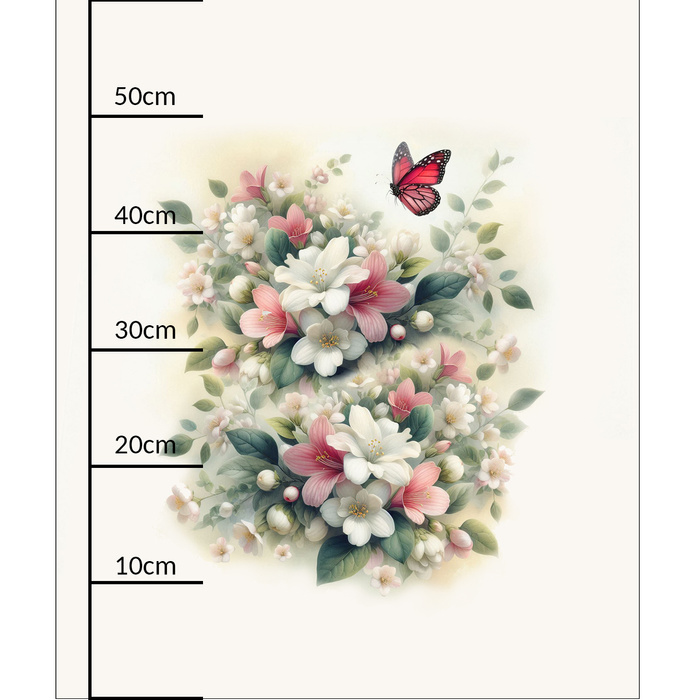 PASTEL BLOOM WZ. 1 - panel (60cm x 50cm) Wasserabweisende Webware
