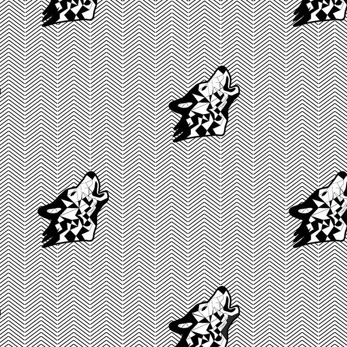 WOLF / NIGHT CALL / white - looped knit fabric