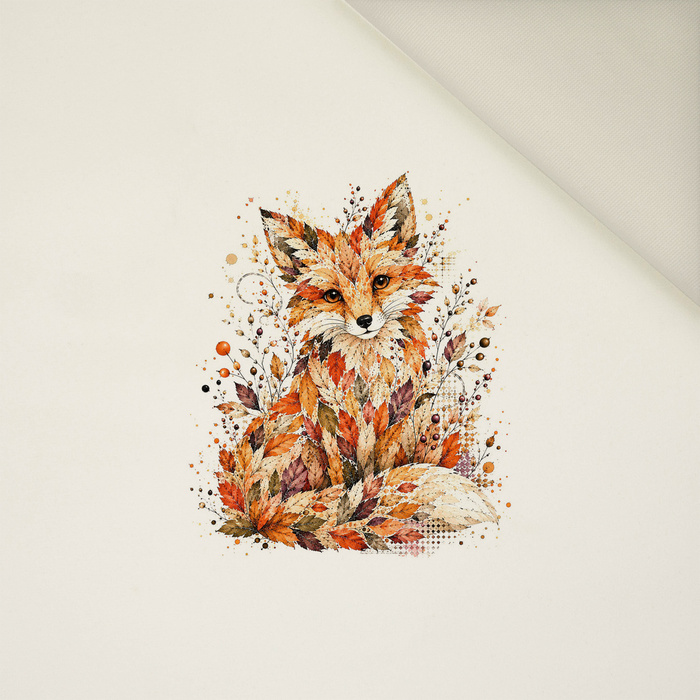 AUTUMN FOX - panel (60cm x 50cm) - Welur tapicerski