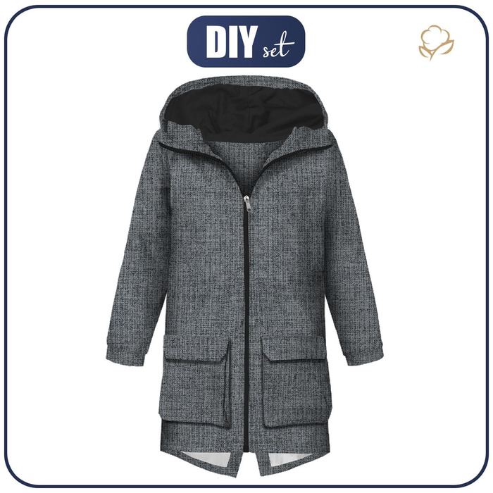 HERRENPARKA (TOM) - LEINEN / grau - Nähset XXL