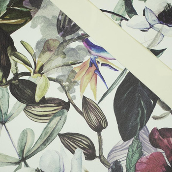 RAJSKÉ KVĚTINY (46 cm x 50 cm) - tlustá ekologická koženka tlačená