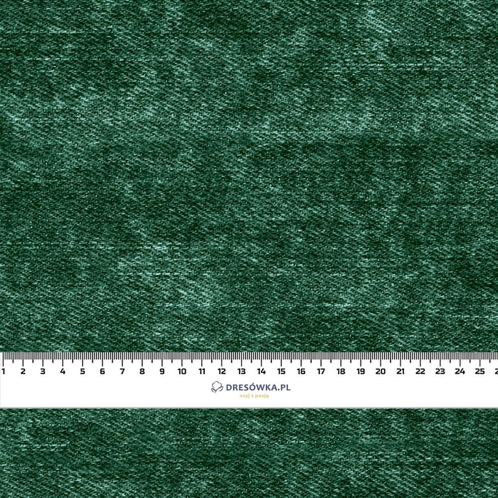 PRZECIERANY JEANS (Butelkowa zieleń) - Thermo lycra