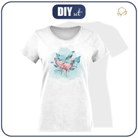 WOMEN’S T-SHIRT- FLAMINGOS pat. 2 - single jersey L