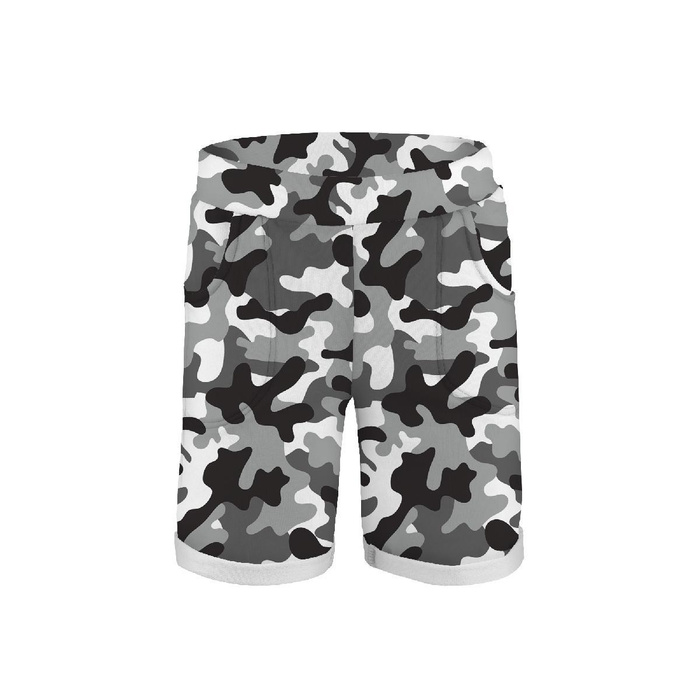 CAMOUFLAGE GREY - Cotton woven fabric