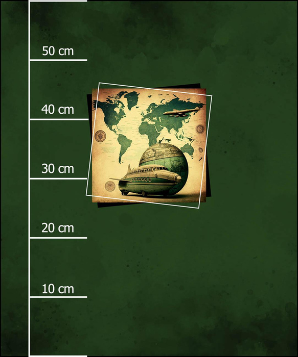 TRAVEL TIME VZ. 4 - Paneel (60cm x 50cm) SINGLE JERSEY ITY