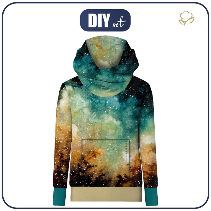BLUZA Z KAPTUREM UNISEX (HYDRA) - GALAKTYCZNA PODRÓŻ - zestaw do uszycia XS