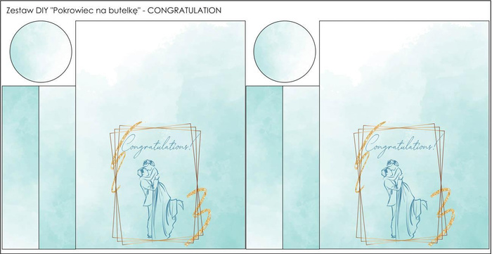 THE BOTTLE COVER - CONGRATULATIONS! - DIY set