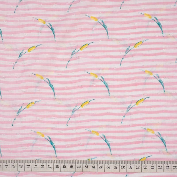 SWEET FLAG / pink - Cotton batiste with knots 