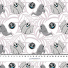 SPOOKY GHOSTS / WHITE (SCARY HALLOWEEN) - Waterproof woven fabric