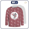 Longsleeve - KOTY / love you (KOCI ŚWIAT) / ACID WASH BORDOWY - zestaw do uszycia