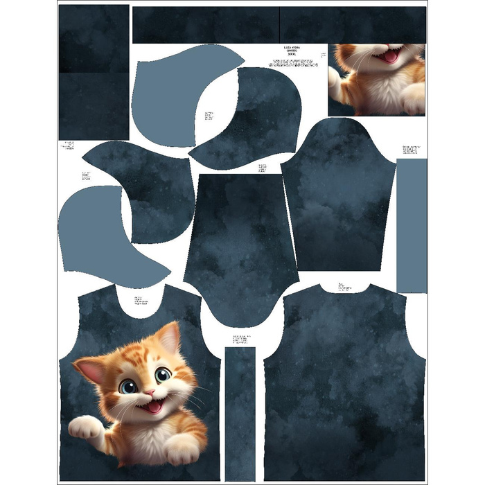 UNISEX HOODIE (HYDRA) - HAPPY CAT - Nähset XS