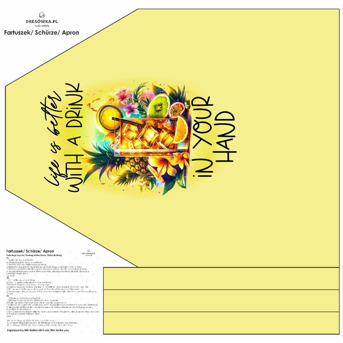 Zástěra - DRINK IN YOUR HAND