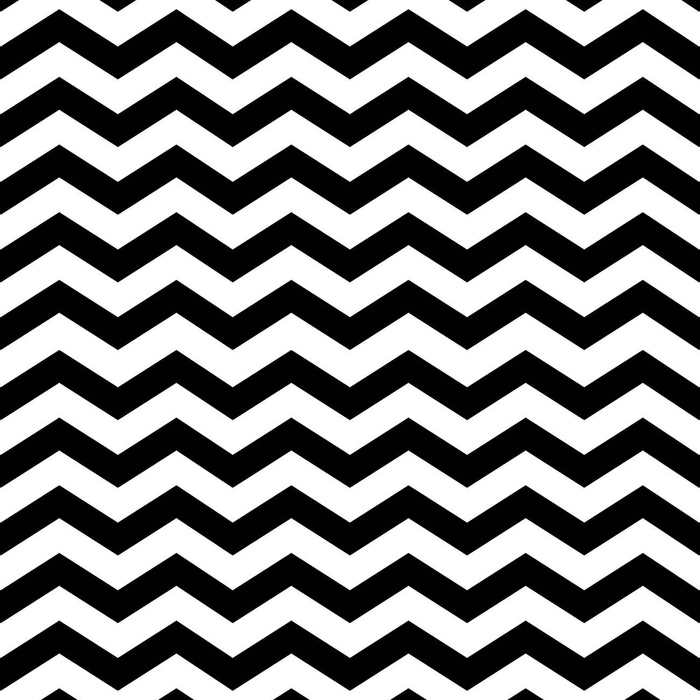 ZIGZAGS / black - Cotton woven fabric