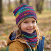 KID'S CAP AND SCARF (CLASSIC) - RETRO GEOMETRIC WZ. 9 - 55-58