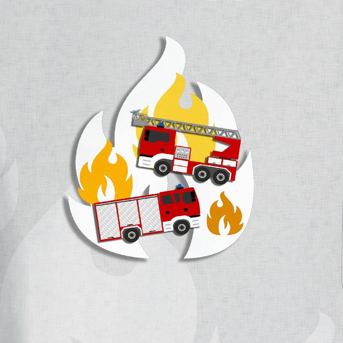 Longsleeve - FIRE BRIGADE / acid (grey) - single jersey (146/152)