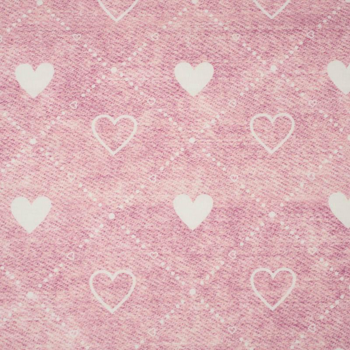 HERZEN UND RAUTEN / vintage look jeans (rosenquarz) - Wasserabweisende Webware