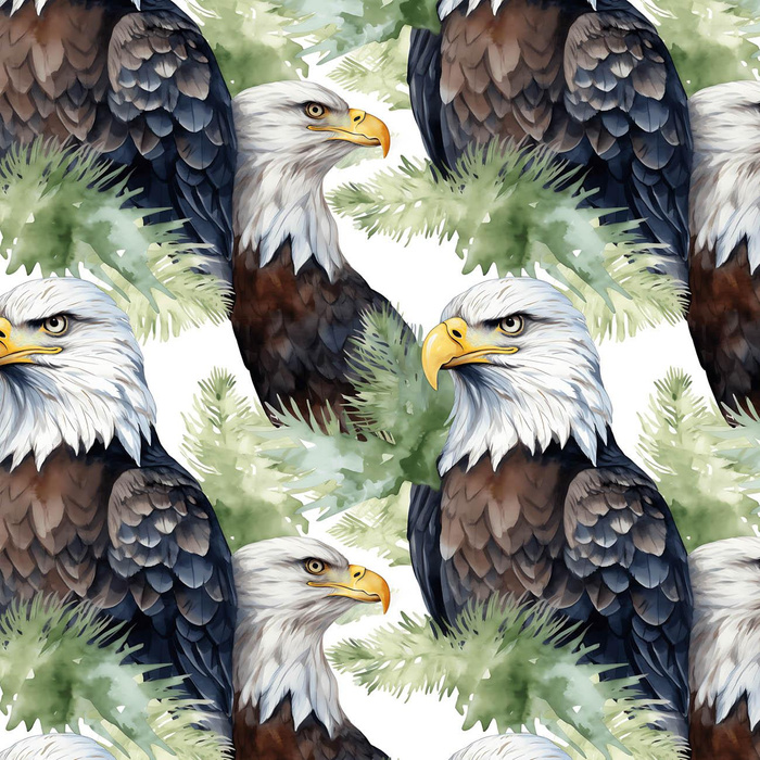 PASTEL BALD EAGLE - Waterproof woven fabric