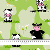100cm COWS ON GREEN - Waterproof woven fabric