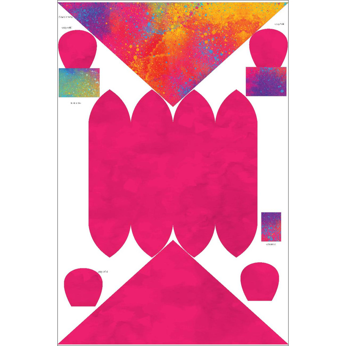 KID'S CAP AND SCARF (MOUSE) - COLORFUL SPECKS - sewing set