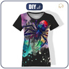 T-SHIRT DAMSKI - WATERCOLOR SPIDER - zestaw do uszycia M