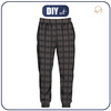 MEN'S JOGGERS (GREG) - CHECK / brown - sewing set M