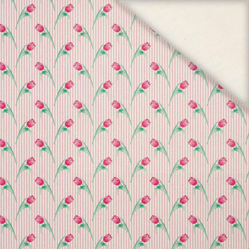 TULIPS / pruhy - Slub Weave