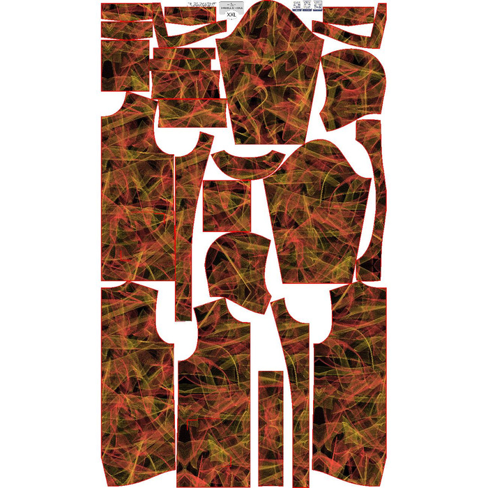 MEN'S PARKA (TOM) - NEON SCRIBBLE pat. 2 - sewing set