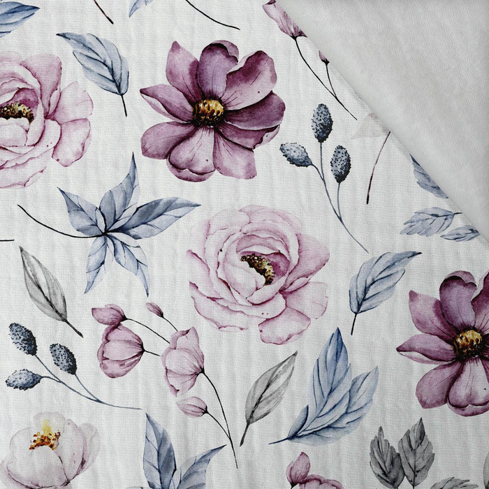 WATERCOLOR BOUQUET Pat. 1 - Cotton muslin