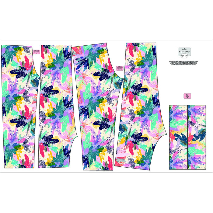 DZIECIĘCE SPODNIE Z SOFTSHELLU (YETI) - ABSTRACTION WZ.33 - zestaw do uszycia (110/116)