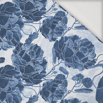 FLOWERS pattern no. 5 (classic blue) - Viscose jersey
