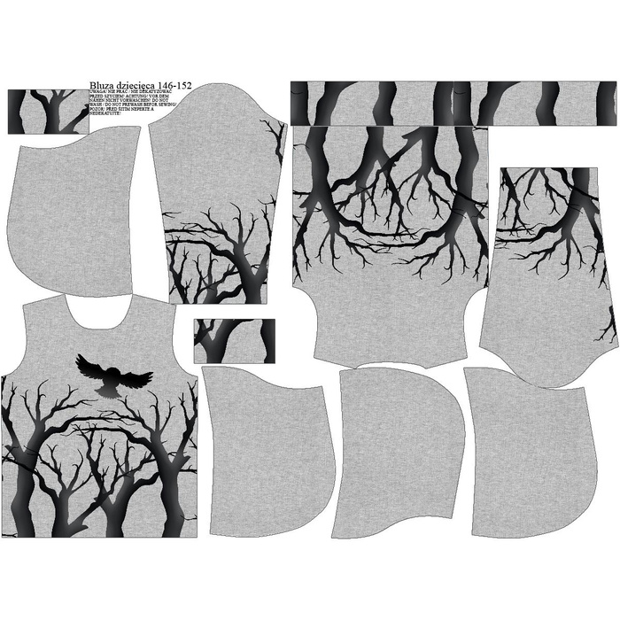 KID'S HOODIE (ALEX) - GLOOMY FOREST (MAGIC SCHOOL) - sewing set