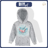 KINDER HOODIE - FLAMINGOS Ms. 2 / concrete - Sommersweat (146/152)