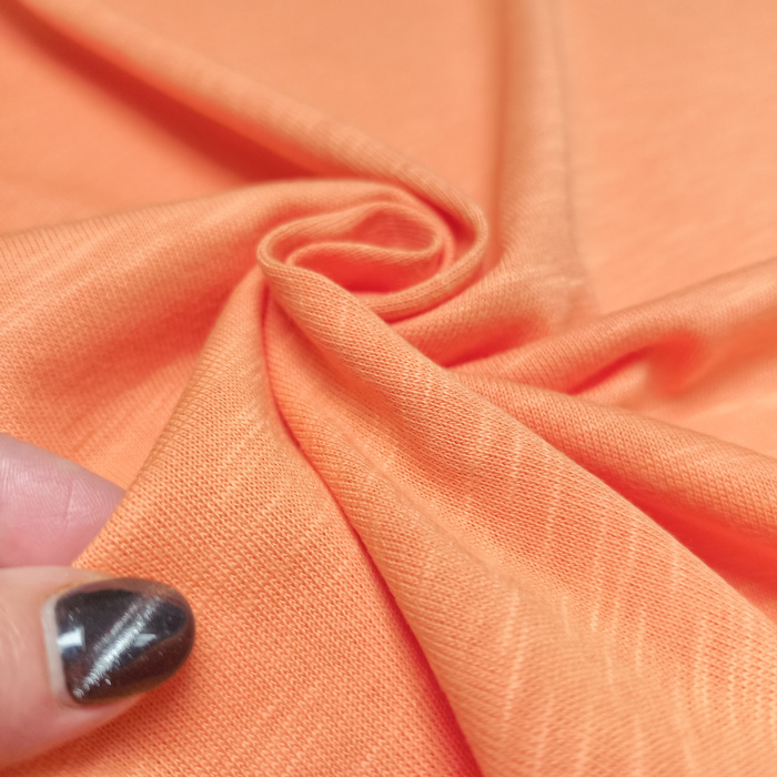 "FLAME" cotton jersey 170g - PAPAYA ORANGE D-108