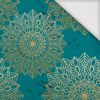 MANDALA wz. 5 / szmaragdowy - Tkanina na obrusy