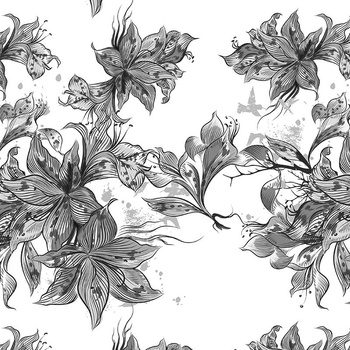 VANILLA BLOSSOM (GREY) - Viscose jersey