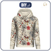 BLUZA DAMSKA "POLA" (XL) CLASSIC Z KAPTUREM - FLOWERS wz.16 - zestaw do uszycia 