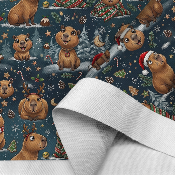CHRISTMAS CAPYBARA - Baumwoll Drillich