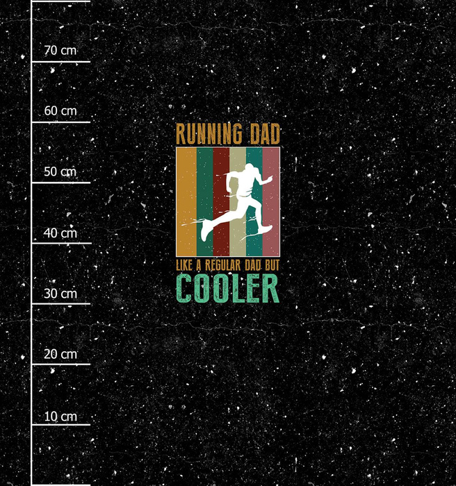 RUNNING DAD / černá - panel (75cm x 80cm)