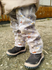 CHILDREN'S SOFTSHELL TROUSERS (YETI) - WINTER PARTY PAT. 1 (WINTER FUN) / ACID WASH BEIGE (86/92)