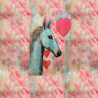 HORSE PORTRAIT - panel (60cm x 50cm) Waterproof woven fabric