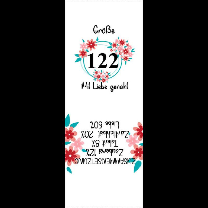 Mädchen Textillabel "BLUMEN" DE - Größe 80 - 9 Stck Set