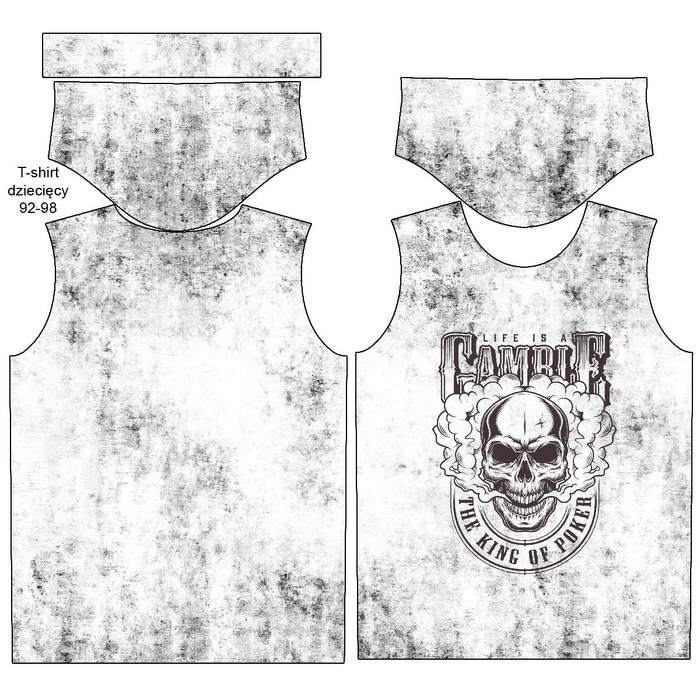 KINDER T-SHIRT - THE KING OF POKER Ms. 3 - Single Jersey (128/134)