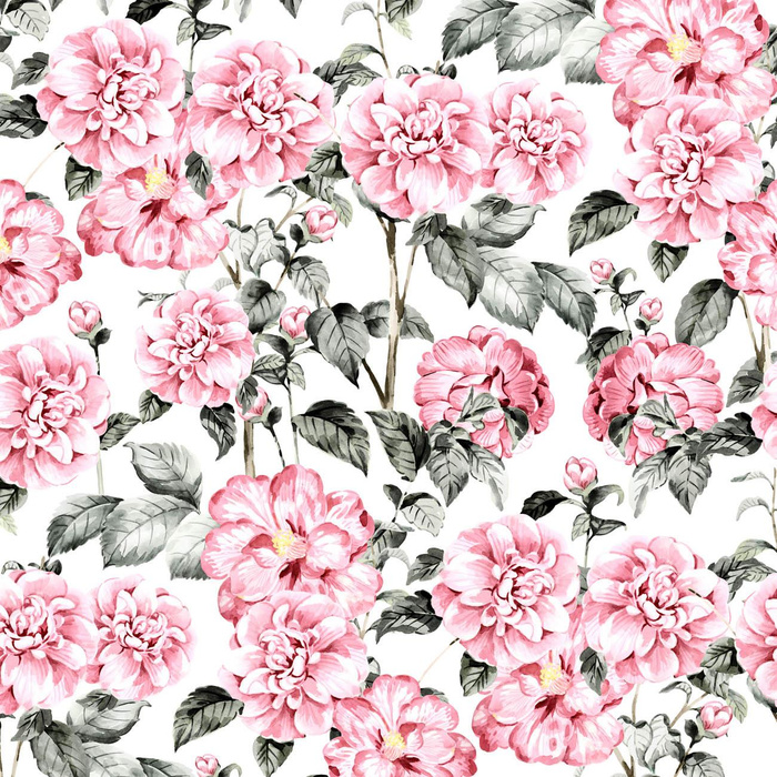 PINK PEONIES pat. 3 - Waterproof woven fabric