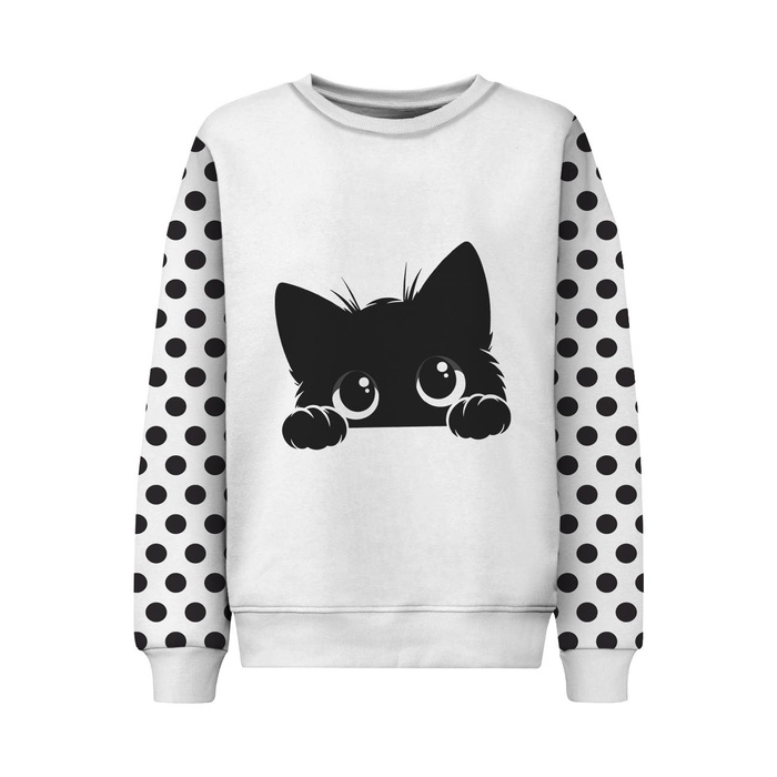 CHILDREN'S (NOE) SWEATSHIRT - LOOKING CAT - sewing set (122/128)
