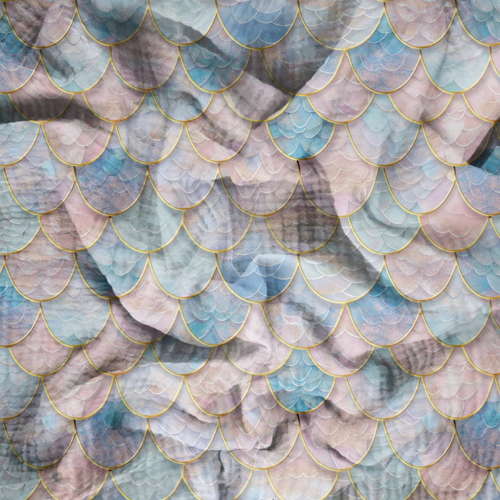 FISH SCALES wz. 2 - Cotton muslin